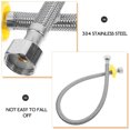thumbnail image 5 of 2pcs Water Dispenser Hose Replacement Faucet Supply Line Kitchen Sink Hose Weight Stainless Steel Braided Faucet Connector Hose Water Meter Hose Attachment, 5 of 6