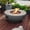 Grey, variant on 36" Propane Gas Fire Pit Table, 50,000 BTU Round Outdoor Concrete Fire Pit with Stainless Steel Burner, Pulse Ignition, Hidden Tank Storage & Lid, for Patio, Garden