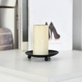 thumbnail image 4 of 2Pcs Creative Round Shape Candle Holder Vintage Decorative Metal Candle Container for Home, 4 of 8