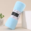 thumbnail image 2 of Pompotops 1 Pack Hand Towels - Quick Drying - Microfiber Coral Velvet Highly Absorbent Towels - Multipurpose Hotel Bathroom Hand Towel 13 X 29 Inches, Blue, 2 of 8