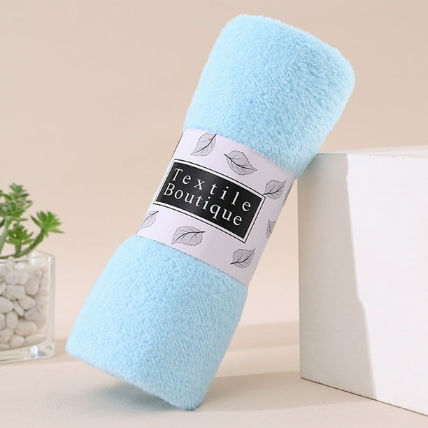 pstuiky Paquete de 1 toalla de mano de microfibra de terciopelo muy absorbente ideal para secar manos en baños de hotel 33 x 73 cm.