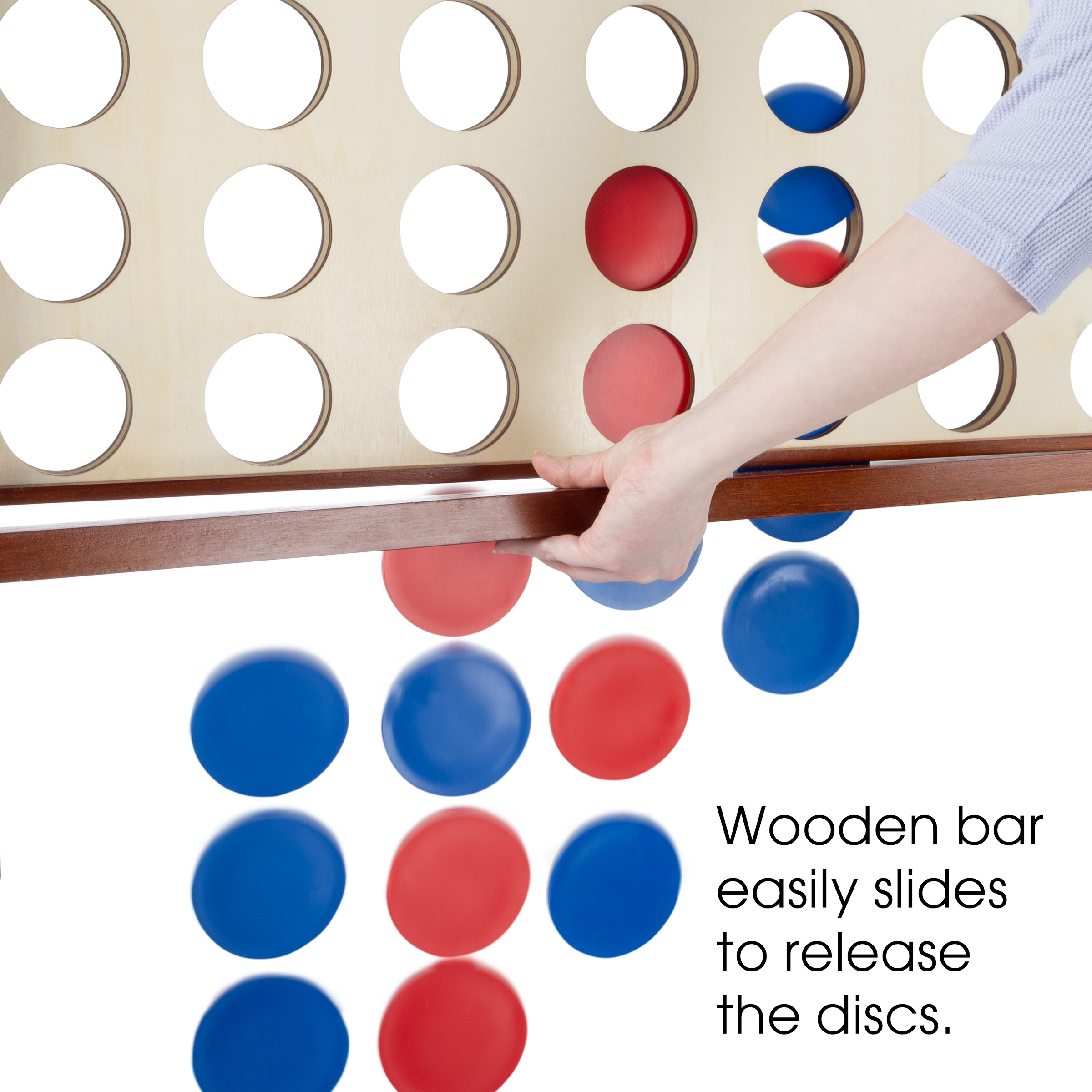 4-In-A-Row--Giant Classic Wooden Game for Indoor and Outdoor Play by Hey! Play!