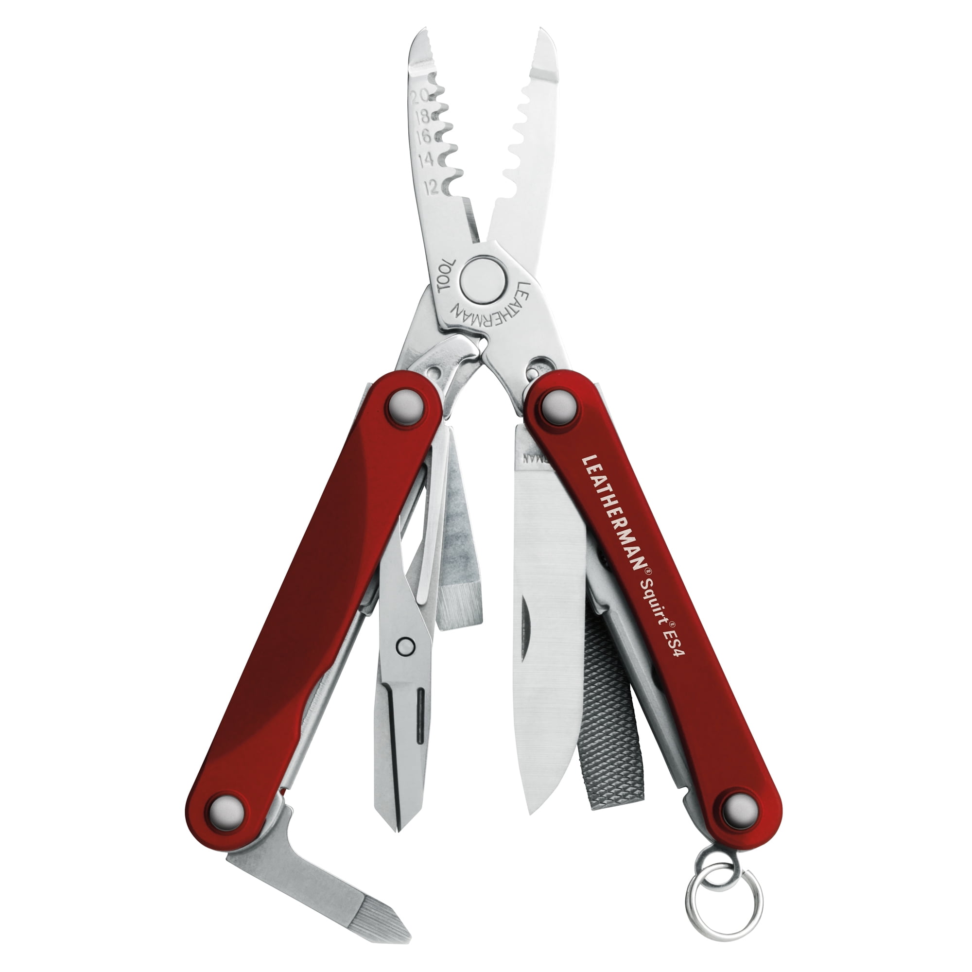 LEATHERMAN Squirt ES4 Keychain Multitool with SpringAction Scissors