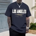 thumbnail image 6 of Ankishi Los Angeles California T Shirt Men Vintage Short Sleeve Oversized Crewneck Cotton Graphic Tees for Streetwear, 6 of 7