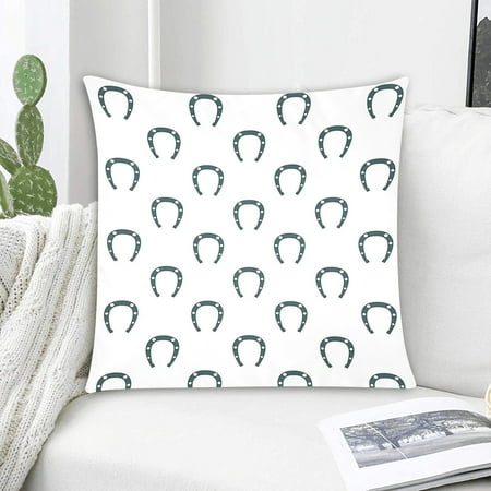 

Horseshoe Decor Collection horse riding racing entertainment speed hobbies running competition award Custom Rectangle Pillow Cases 20x20 (One Side)