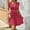 *Red, variant on ClodeEU Women's Boho V Neck Floral Print Ruffle Sleeve Mini Dress,Cute Smocked Waist Short Dress Green,Womens Plus S