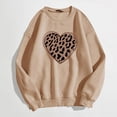 thumbnail image 2 of Ketyyh-chn99 Clothes for Women Printed Stand Up Collar Long Sleeve2023 Hoodless Sweater Khaki,S, 2 of 5