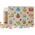 thumbnail image 1 of Early Learning Wooden Puzzle Board Wooden Jigsaw Puzzle Kid Toy Gift, 1 of 5