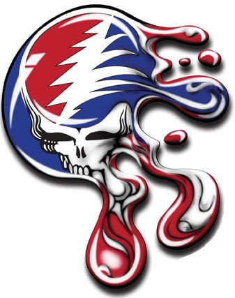 Grateful Dead - Melting Steal Your Face - Sticker / Decal - Walmart.com ...