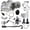Black Pipe, variant on 4 Stroke 125cc Motor Kit Kick Start Air Cooled, 428 140 Links Chain, Clutch Cable for Scooter Ebike Pit Dirt Bike Trail Pocket Bike CRF50 CRF70 XR50 XR70 CT70 CT90 Z50 XL70 ST70