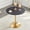 Gold+Grey, variant on Round Tulip Bistro Dining Kitchen Table with Metal Pedestal Base Thickened Tabletop for Small Places, Living Room, Cafe