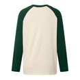 thumbnail image 4 of HCYSFG Womens Raglan T Shirts Crewneck 3/4 Sleeve Color Block Baseball Design Casual Tees Relaxed Fit Classic Everyday Fall Tops, 4 of 5