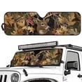 thumbnail image 2 of Uorisanigo Front Windshield Sunshade Camo Deer Hunter Car Sun Shade Fit for 1997-2017 Jeep Wrangler Rubicon Sahara TJ JK JKU 2/4 Doors, Foldable Blocks UV Rays Keep Vehicle Cooler, 2 of 7