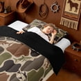 thumbnail image 3 of Erosebridal Green Camouflage Twin Comforter Sets,Cute Cartoon Shark Rustic Farmhouse Camo Bedding Set For Kids Boys,Reversible Black,2 Pieces, 3 of 7