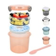 thumbnail image 2 of Prolriy Breakfast Cup Clearance Portable Reusable Parfait Cups with Lids Yogurt Cup with Topping Cereal Or Oatmeal Container Leak Proof Breakfast on the Cups 20OZ for Meal Pre Protion Control Orange, 2 of 9