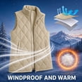thumbnail image 5 of Women's Warm Mid-Length Puffer Vests,Full Zip Sleeveless Hooded Casual Layering Winter Outerwear Jacket with Side Pocket, 5 of 7
