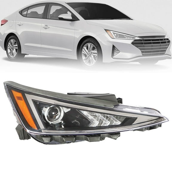 Headlamp Fit for 2019-2020 Hyundai Elantra SE/SEL(NOT For Value Edition/Eco/Limited/Sport Models), RH Passenger Side Halogen Headlight