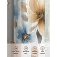 thumbnail image 6 of Blue Brown Spring Floral Sheer Curtains 84 Inch Length 2 Panels Set for Living Room/Bedroom, Summer Botanical Rustic Semi Curtain Sheers Drapes Rod Pocket Curtains Window Treatment Set 52''x84''x2, 6 of 7