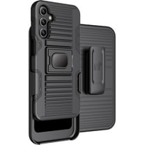 Nakedcellphone Rugged Combo for Samsung Galaxy A15 5G Phone Case, Hybrid Ring Grip Cover with Stand [Built-In Mounting Plate] and Belt Clip Holster Holder