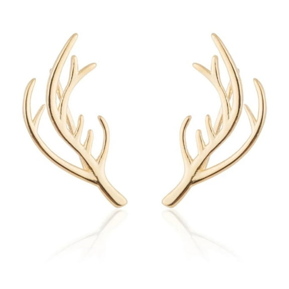 Goldtone Antler Stud Earrings