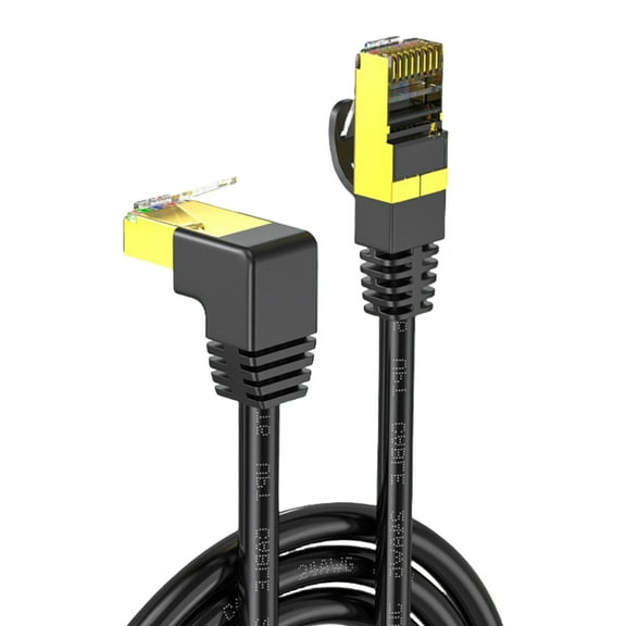 CIYISON Cat8 Internet Cable Fast Speed 10Gbps RJ45 Port Wire Flat Networking Cord Black