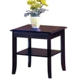 thumbnail image 4 of 3 Piece Dark Cherry Wood Occasional Cocktail Coffee & 2 End Tables Set With Storage Shelf, 4 of 6
