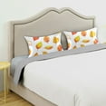 thumbnail image 3 of Yayeee Pillowcase Queen Size Set of 2 Satin Wrinkle Resistant Pillow Case, Orange Leaves, 3 of 7