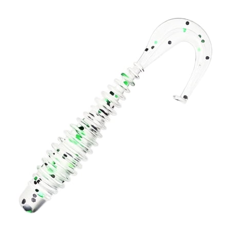 2.5 Inch Curly Tail Grub with Textured Threaded Body and Lifelike Swimming Action Soft Plastic Fishing Lures for Bass Fishing Crappie Fishing and Trout Fishing Practical