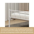 thumbnail image 6 of Caxkun King Size Classic Metal Platform Bed Frame Steel Slat Support, White, 6 of 6