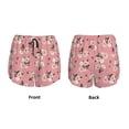 thumbnail image 3 of Fuzoiu Rose Flowers Print Women's Athletic Shorts, Double-Layer Running Shorts with Pocket,Women's Workout Shorts for Yoga, Gym, and Workouts-Medium, 3 of 7