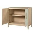 thumbnail image 5 of Sango Shagreen Wooden 2-Door Accent Cabinet with Textured Handle and Durable Storage, Natural Finish, 5 of 7