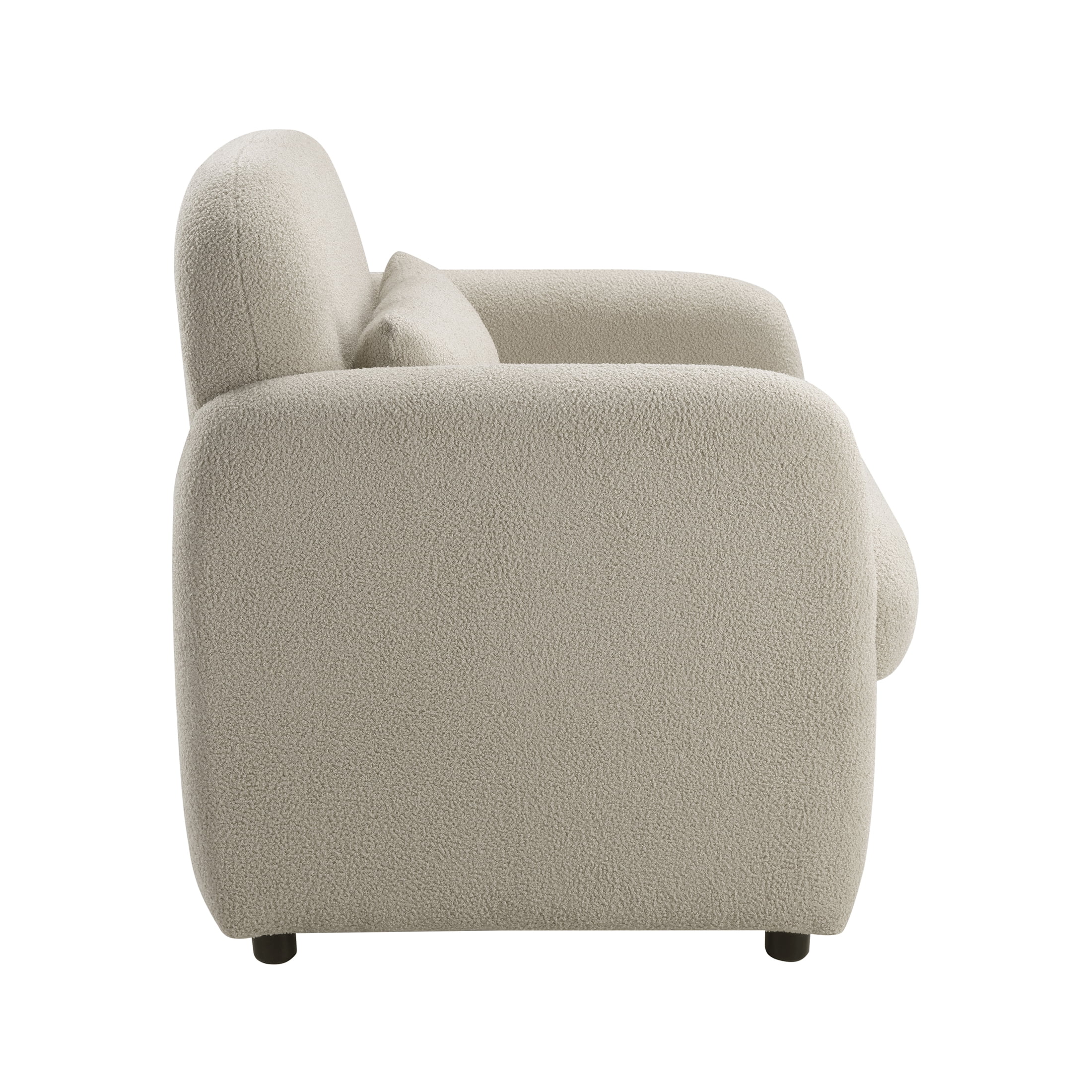 OakvillePark Therrow Boucle Accent Chair with Pillow, Taupe