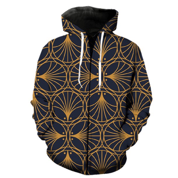 Sudadera con capucha y cremallera con estampado abstracto para hombre, chaqueta de gran tamaño con capucha, unisex, informal, estilo Harajuku, moda moderna, hip hop, manga larga