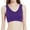 Purples, variant on Bigersell Women Sports Bra No Padding - Seamless Back-Smoothing Pullover Yoga Bra No Underwire Front Ruched Wireless Bralette Light Blue XXL
