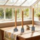 thumbnail image 1 of Conjunto de candelabros de cristal cónico de 3, candelabros modernos de cristal para centro de mesa, decoración de bodas y cenas, 1 of 6