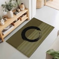 thumbnail image 2 of Entryway Rug 2'x3', Olive Green Striped Kitchen Runner Rugs Non-Slip Carpet Mats, Black Geometric Vintage Stripes Ombre Bedside Rugs Runners Washable Floor Carpet for Bathroom Laundry Room, 2 of 8