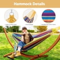 thumbnail image 5 of SUNCREAT Portable Hammock with Stand, Two Person Hammock with Stand Included, Rainbow, 5 of 8