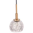 thumbnail image 3 of Woodbridge Lighting Elise 1-Light Mercury Glass & Steel Mini Pendant in Brass, 3 of 4