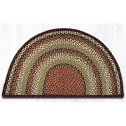 Earth Rugs SC-319 Burgundy / Mustard / Ivor Large Rug Slice 24" x 39"