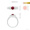 thumbnail image 5 of ANGARA Natural Aeon Vintage Style Ruby and Diamond Three Stone Engagement Ring in 14K White Gold for Women (Size-5mm) | July Birthstone, Anniversary, Jewelry Gift for Women | Natural Ruby Ring, 5 of 9