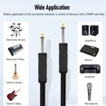 thumbnail image 3 of Guitar Instrument Cable, 6.35mm Male to Male Straight to Straight TRS Audio Cable for Electric Guitar, Bass, Keyboard, Mixer, Equalizer, Advanced Noise Reduction, 3 of 7