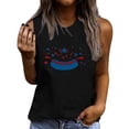 thumbnail image 3 of Lydpxz Women's 4th of July Tank Tops Plus Size Patriotic American Flag Graphic Tees Cute Sleeveless T Shirts Camisole Athletic Crew Neck Tanks, 3 of 5