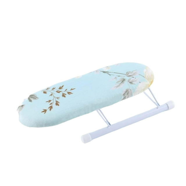 Siruishop Mini Ironing Board Clothes Ironing Table Practical Desktop Folding Ironing Board Blue
