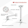 VANKYO Universal Extendable Projector Ceiling Mount, Adjustable Height