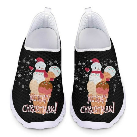 doginthehole Cute Cartoon Tooth Print Flats Women Shoes Mesh Slip On Casual Sneakers Woman Comfortable Dental Loafers for Female