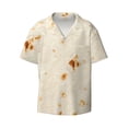 thumbnail image 2 of Lsque Pita Tortilla print Men's Cuban Collar Short Sleeve Shirt Summer Beachwear Casual Button Down Fashionable Vacation Leisure Shirt-Medium, 2 of 7