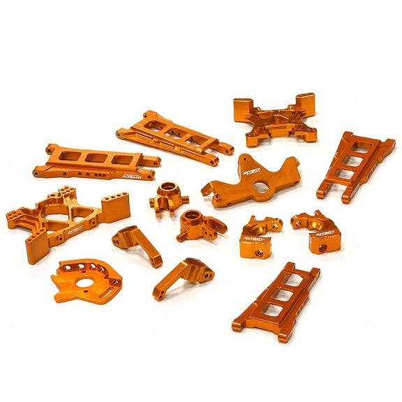 Integy RC Toy Model Hop-ups T8595ORANGE Billet Machined T2 Conversion Kit for 1/10 Stampede 4X4 & Slash 4X4 (non-LCG)