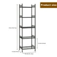thumbnail image 2 of Set of 2 Metal Storage Shelves - 5-Tier Standing Shelf Unit for Kitchen, Bathroom, Pantry, Garage & Balcony, Black, 2 of 6