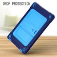 thumbnail image 4 of Dteck with Shoulder Strap Case for Samsung Galaxy Tab A 10.1" SM-T510 T515 (2019 Released) 10.1-inch,Shockproof Armor Rubber Hybrid Hard Protective Shell Back Kickstand Cover,Navy+Blue, 4 of 6