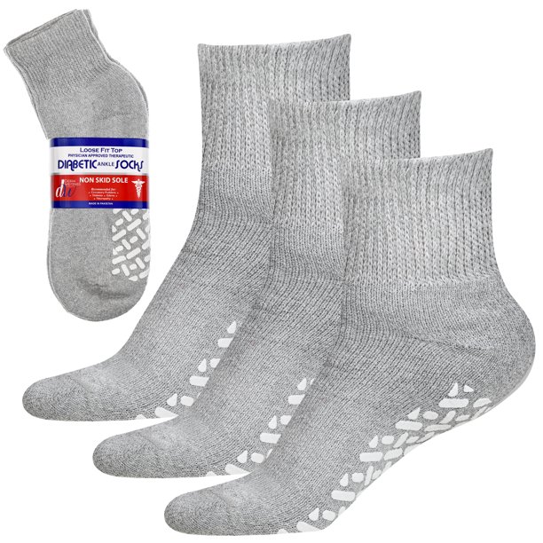 Debra Weitzner NonBinding Loose Fit Sock NonSlip Diabetic Socks for